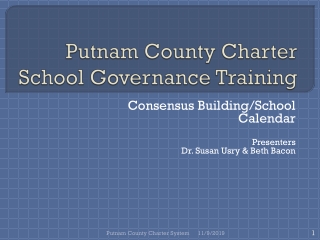 Putnam County Charter School Governance Training