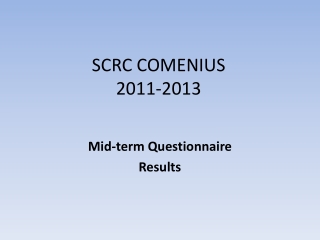 SCRC COMENIUS 2011-2013