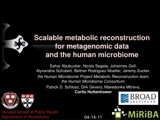 Scalable metabolic reconstruction for metagenomic data and the human microbiome