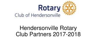 Hendersonville Rotary Club Partners 2017-2018