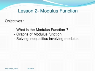 Lesson 2- Modulus Function