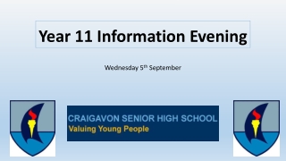 Year 11 Information Evening