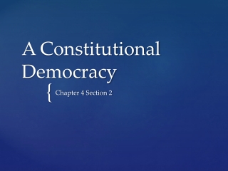 A Constitutional Democracy