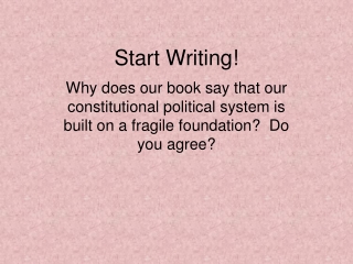 Start Writing!