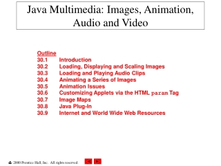 Java Multimedia: Images, Animation, Audio and Video