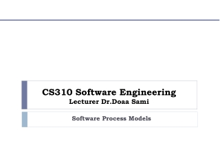 CS310 Software Engineering Lecturer Dr.Doaa Sami