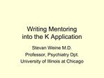 Writing Mentoring into the K Application