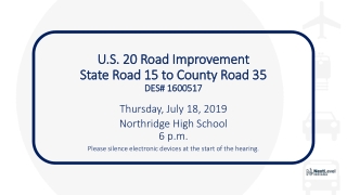 U.S. 20 Road Improvement State Road 15 to County Road 35 DES# 1600517