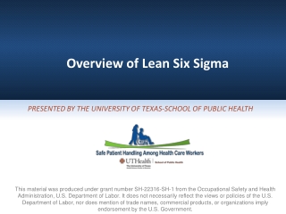 Presented By The University of Texas-School of Public Health