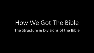 How We Got The Bible