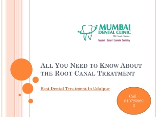 All You Need to Know About the Root Canal Treatment