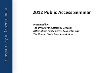 2012 Public Access Seminar