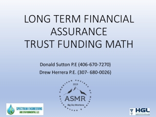 LONG TERM FINANCIAL ASSURANCE TRUST FUNDING MATH