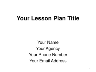 Your Lesson Plan Title