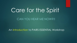Care for the Spirit