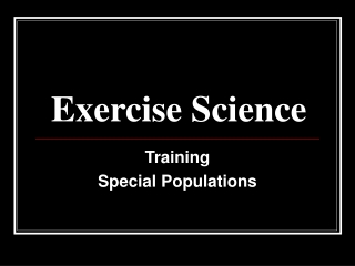 Exercise Science