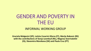 GENDER AND POVERTY IN THE EU