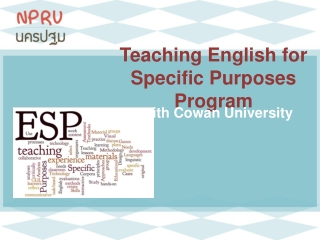 Teaching English for Specific Purposes Program