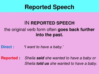 Reported Speech