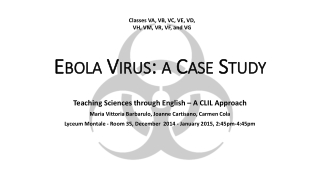 Ebola Virus: a Case Study