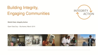 Building Integrity, Engaging Communities