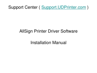 Support Center ( Support.UDPrinter )
