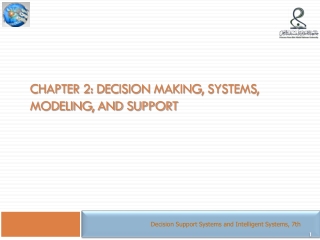 Chapter 2: DECISION MAKING, SYSTEMS, MODELING, AND SUPPORT