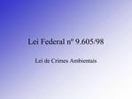 Lei Federal n 9.605