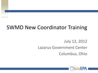 SWMD New Coordinator Training