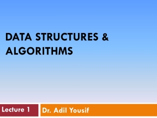 Data Structures &amp; Algorithms