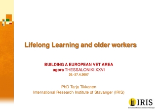 Lifelong Learning and older workers