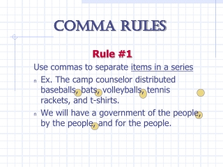 Comma Rules