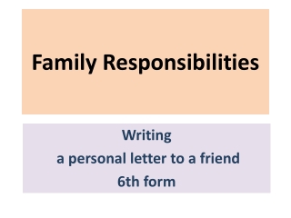 Family Responsibilities