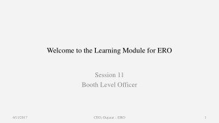 Welcome to the Learning Module for ERO