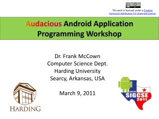 Audacious Android Application Programming Workshop