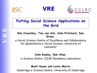 Putting Social Science Applications on the Grid