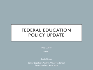 Federal Education Policy Update