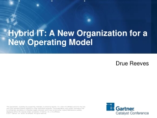 Hybrid IT: A New Organization for a New Operating Model
