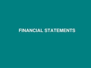 FINANCIAL STATEMENTS