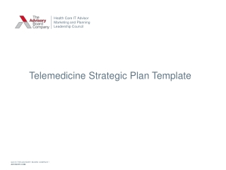 Telemedicine Strategic Plan Template