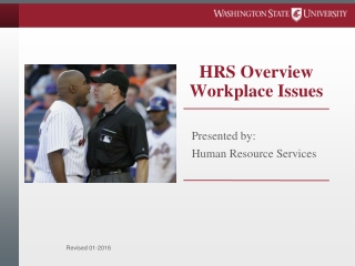 HRS Overview Workplace Issues