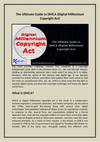 The Ultimate Guide to DMCA (Digital Millennium Copyright Act)