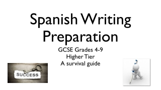 Spanish Writing Preparation