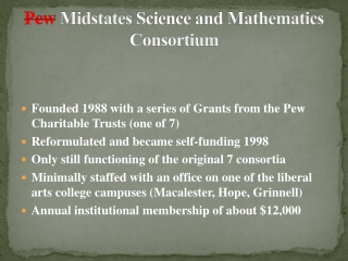 Pew Midstates Science and Mathematics Consortium