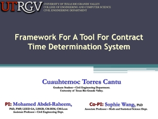 Framework For A Tool For Contract Time Determination System