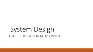 Object Relational mapping