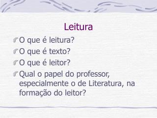 Leitura