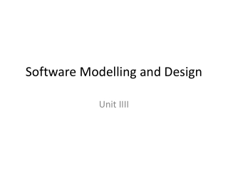 Software Modelling and Design