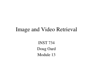 Image and Video Retrieval