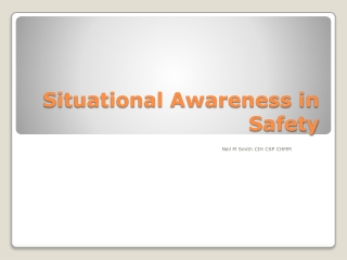 Situational Awareness in Safety